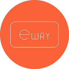 Eway icon single vector illustration