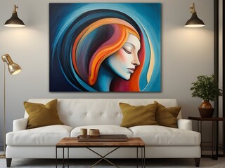 Modern Abstract Woman Portrait