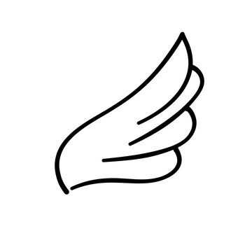 recommend clip art: Doodle outline sketch angel wings
                    