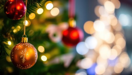 Fototapeta premium Festive christmas decorations home photography indoor close-up holiday spirit