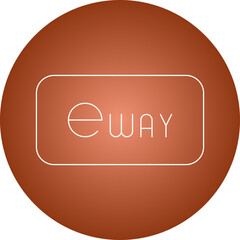 Eway icon single vector illustration