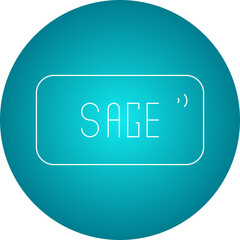 Sage icon single vector illustration