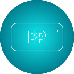 Postepay icon single vector illustration