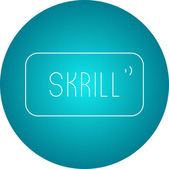 Skrill icon single vector illustration