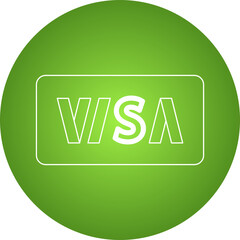 Visa icon single vector illustration