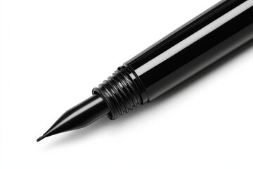 Black Ink Pen Nib Detail Close-up.