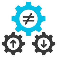 Obraz premium Disparity Glyph Blue Grey Icon