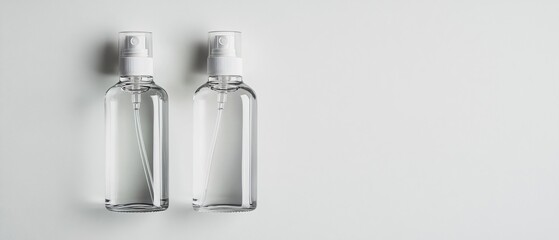 Two Glass Bottle Sprays for Isolation