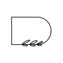 monogram concept in trendy linear style with arch
