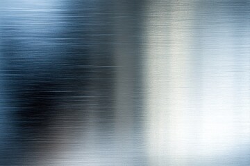 Fototapeta premium A smooth, metallic texture featuring a blend of silver and blue hues. The brushed finish creates subtle reflections, adding depth and visual interest. Ideal for backgrounds in design projects.