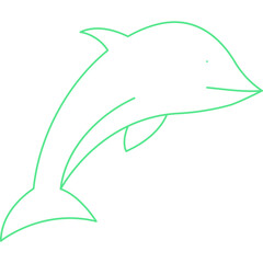 Dolphin icon single vector illustration