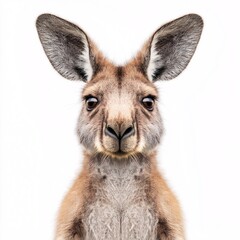 Fototapeta premium Kangaroo Portrait: Adorable Wildlife in Natural Habitat | Endangered Australian Mammal