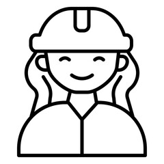 Female Worker outline icon