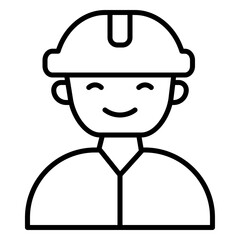 Male Worker outline icon