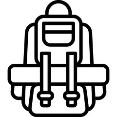 Backpack line icon