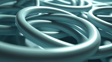 Abstract Close-Up of Twisted and Intertwined Glossy Strands