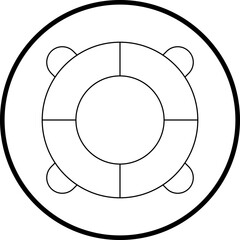 Life Saving Tube icon single vector illustration