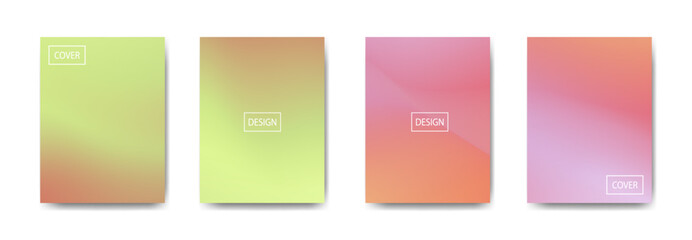 set of abstract background with beautiful gradation color, colorful background for poster flyer banner backdrop.vertical banner.cool fluid background vector illustration