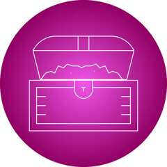 Open Treasure Box icon single vector illustration