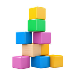 colorful wooden toy blocks