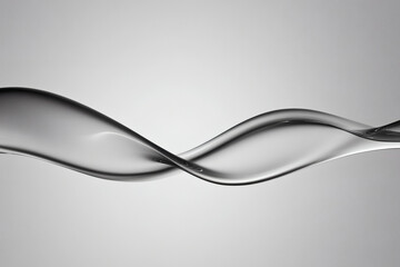 Obraz premium Sinuous Liquid Flow in a Serene Monochrome Palette for Visual Harmony