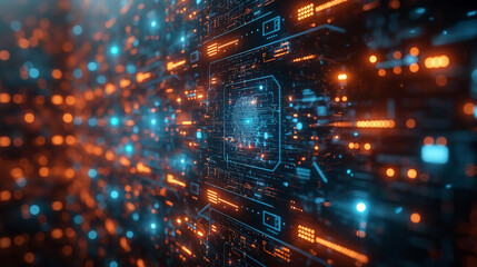 Fototapeta premium Ciberseguridad: Inteligencia Artificial y Protección Digital Avanzada