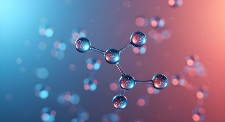 medical abstract gradient background with molecules. web banner. Medical background in white and light blue gradient with molecular design. Science, technology and medical concept