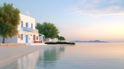 Obraz premium mykonos dawn mangrove beach