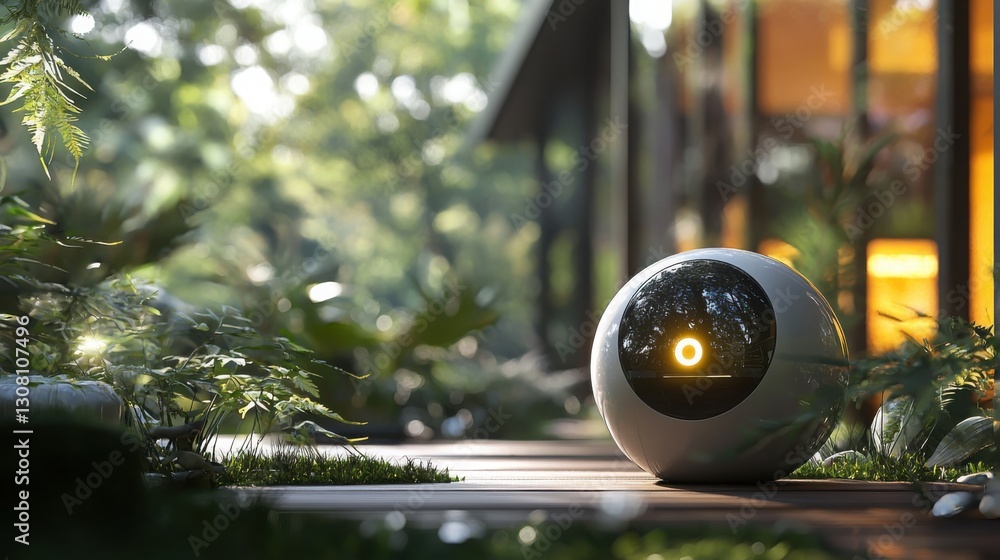 Poster translucent sphere with a bright light shining through it creating a ethereal effect and ample copy 
