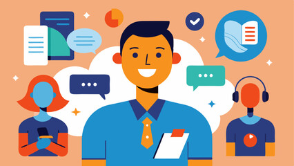 Networking Events A lively scene depicting a podcast advertising spet at a networking event engaging in conversations with potential clients and partners complete with badges and