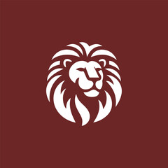 Minimalist lion head logo