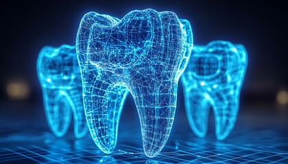 Glowing Digital Tooth Model