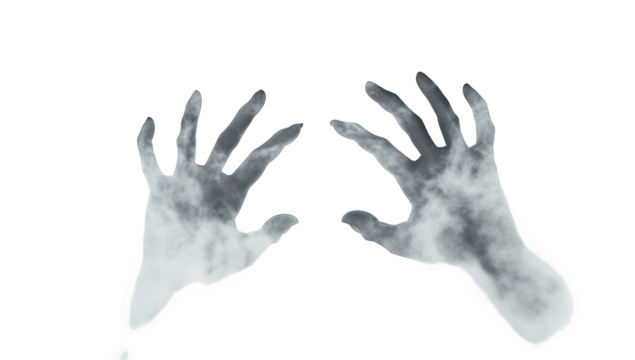 two hands reaching out. surrounded by a misty. ethereal atmosphere. creating a sense of yearning or struggle the monochromatic palette emphasizes the hands and the fog. evoking themes of isolation. lo - Powered by Adobe