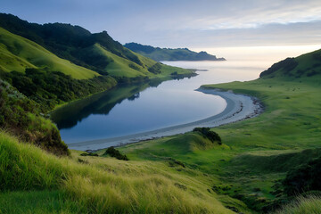 Obraz premium new zealand dawn bay