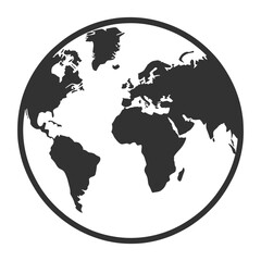 Obraz premium Earth illustration silhouette globe vector
