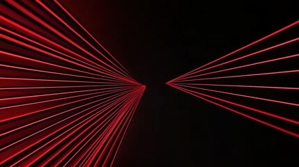 Obraz premium Dynamic Red Laser Beams Cutting Through Dark Space with a Futuristic Vibe