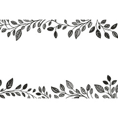 Leaf Border Clipart illustration graphics border vector