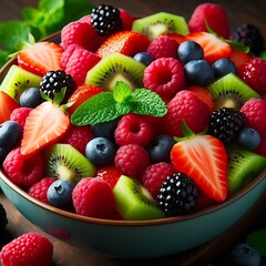 Obraz premium fruit salad in a bowl