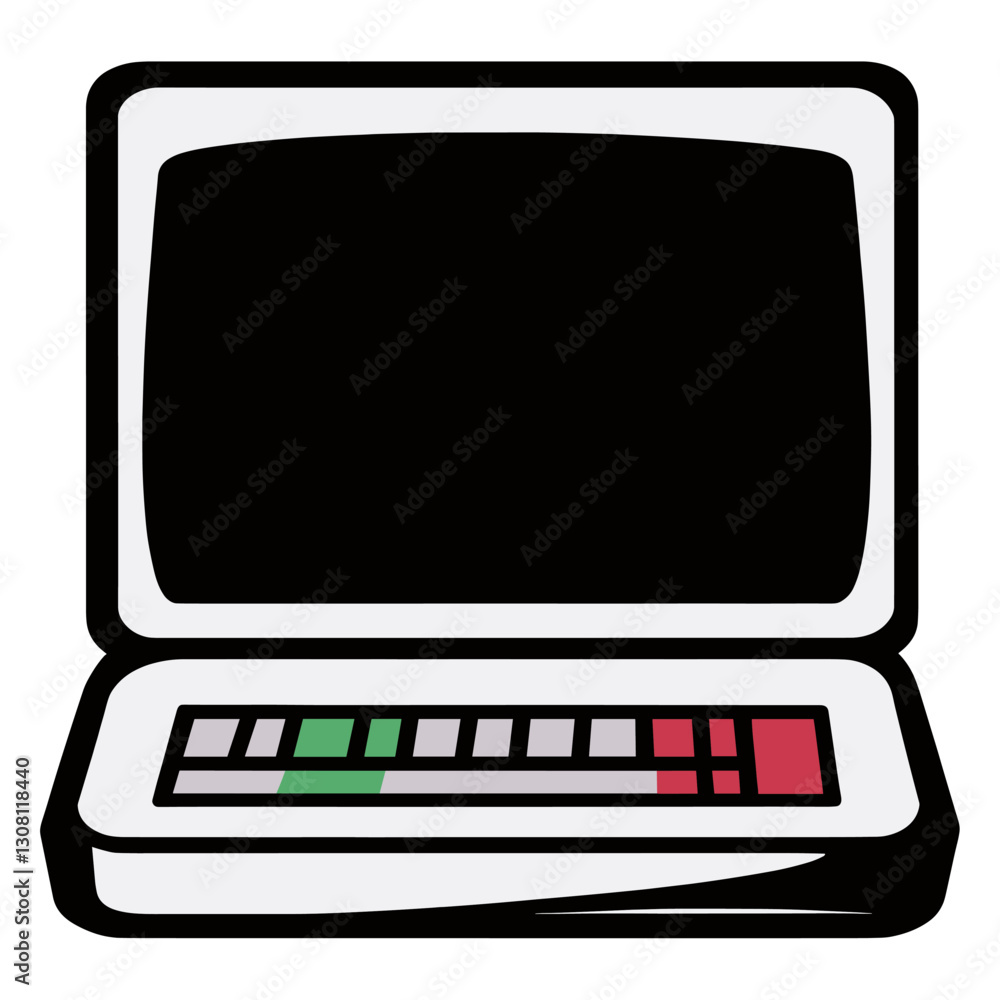 Poster computer minimalist simple design vector