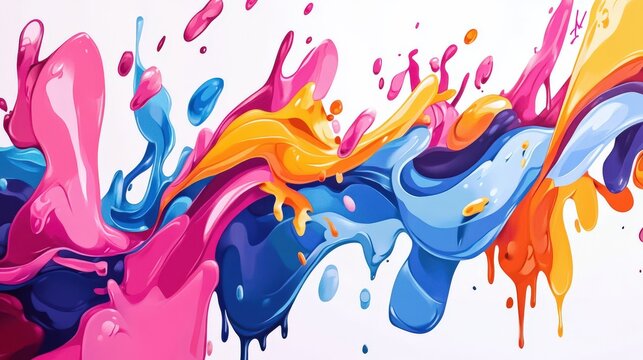 dynamic graffiti art bold letters urban street style vibrant paint splashes dripping paint effect bright colors playful text modern street art energy