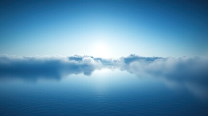 Obraz premium A soft blue background with a misty, cloud-like appearance