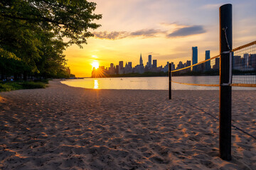  nyc sunset artificial beach