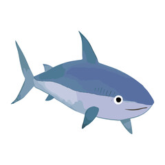 Obraz premium Cute shark animal style illustration vector
