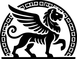 sketch vector illustration silhouette icon logo symbol mandala classic modern animal mythology horse unicorn  