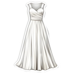 wedding dress isolated on white