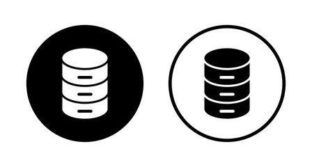 Database icon logo design. database sign and symbol