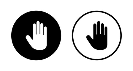Obraz premium Hand icon logo design. hand sign and symbol. palm