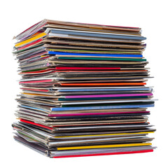 Stack of colorful folders and files, organized and ready for use