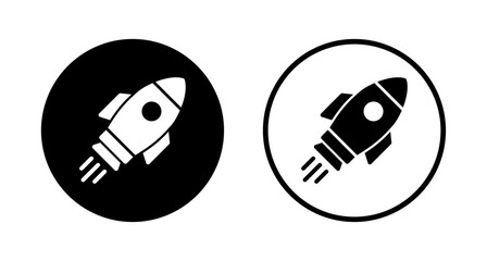 Rocket icon logo design. Startup sign and symbol. rocket launcher icon