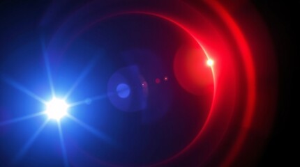 Vibrant Abstract Background with Red and Blue Bokeh Lights